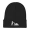 Knit Embroidered Beanie - W Dog