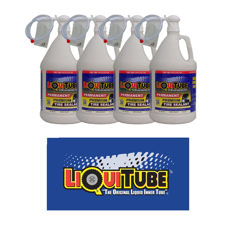 LiquiTube - 1220-0128 - Case of LiquiTube Tire Sealant 1 Gallon w/ Pump (4 Bottles)