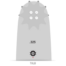 Oregon - 150TXLBK095 - SpeedCut Guide Bar, 15", .325" Pitch, .050" Gauge, 64 Drive Links