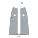 Oregon - 124MLEA074 - Single Rivet Guide Bar, 12", 3/8" Low Profile Pitch, .043" Gauge, 44 Drive Links