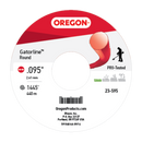 Oregon Trimmer Line - 23-595 - Red Gatorline - Round - .095" Gauge, 5 lb. Spool, 1445 Feet
