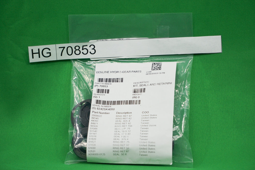 Hydro-Gear - 70853 - KIT; SEALS AND RETAINING RINGS – Red Dog Supplies