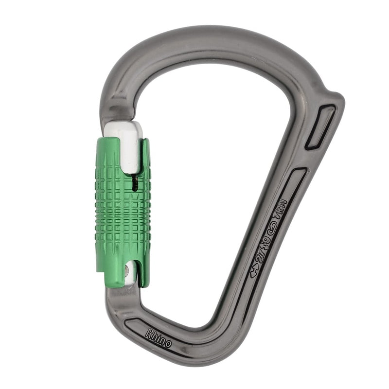 DMM - A547 - Titanium/Green Rhino HMS Locksafe Aluminum Carabiner