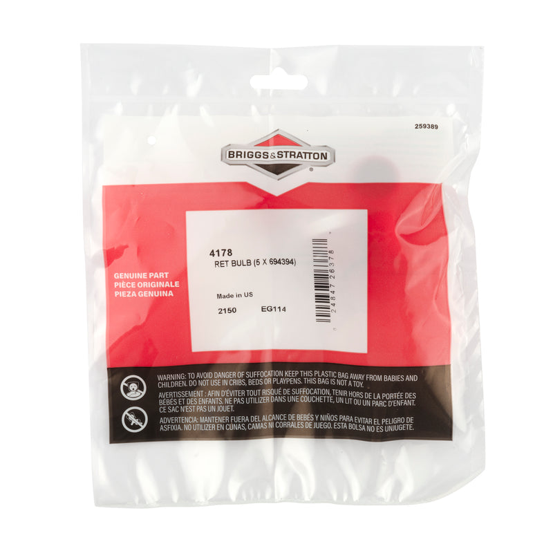 Briggs & Stratton - 4178 - 5 of 694394 Primer Bulbs