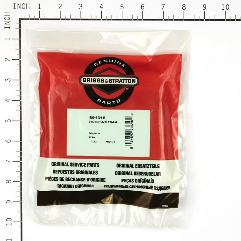 Briggs & Stratton - 691315 - FILTER-A/C FOAM