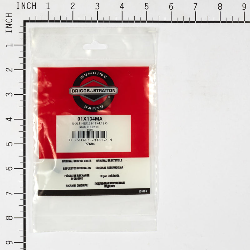 Briggs & Stratton - 1X134MA - BOLT-HEX.31-18X4.12 O