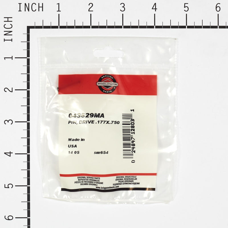 Briggs & Stratton - 43629MA - PIN DRIVE .177X.750