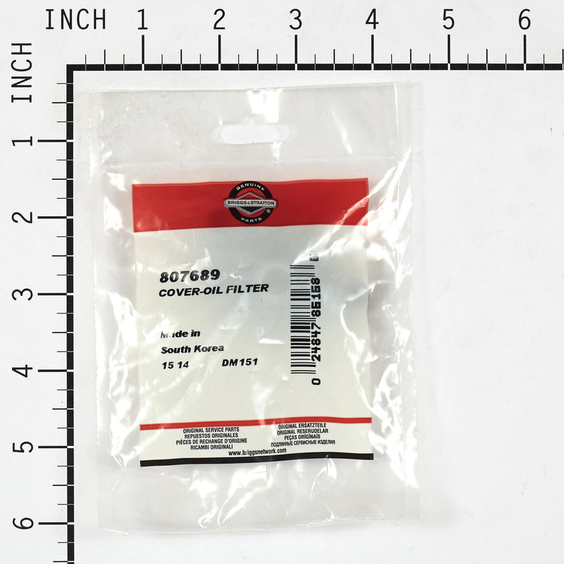 Briggs & Stratton - 807689 - COVER-OIL FILTER