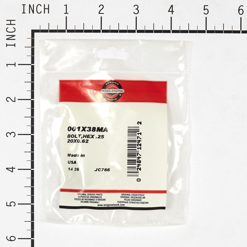 Briggs & Stratton - 1X38MA - BOLTHEX .25 20X0.62