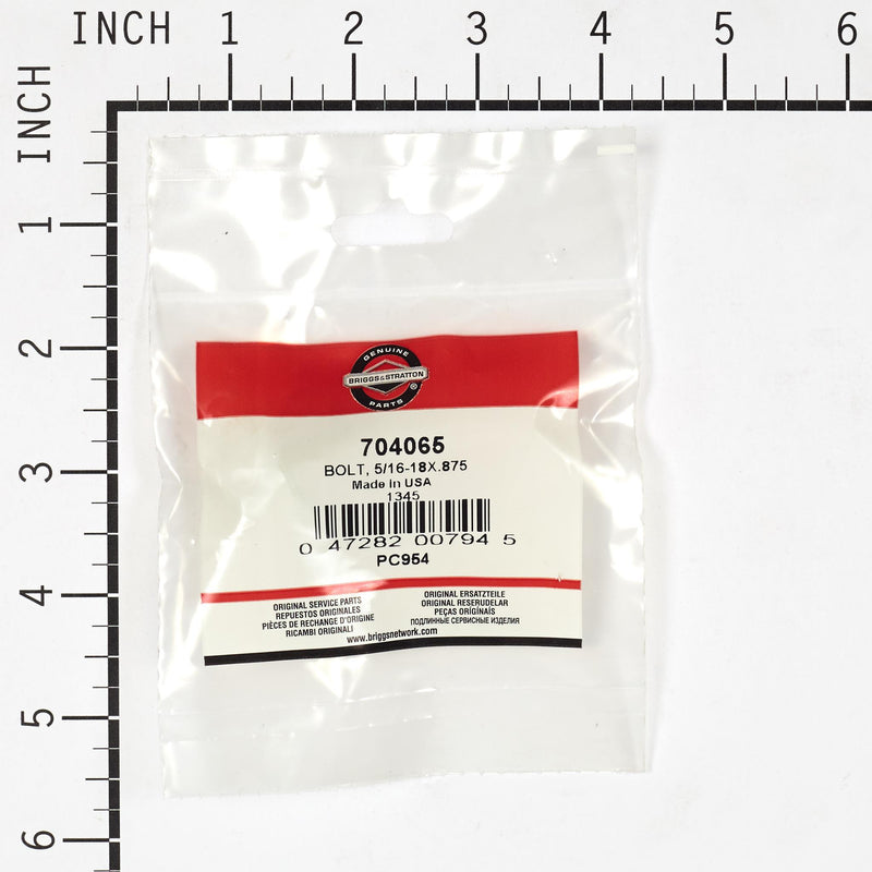 Briggs & Stratton - 704065 - BOLT 5/16-18X.875