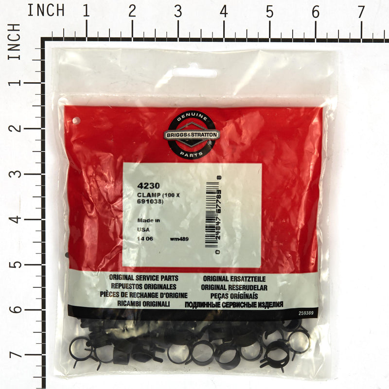 Briggs & Stratton - 4230 - 100 of 691038 Clamp, Black, ID .460”