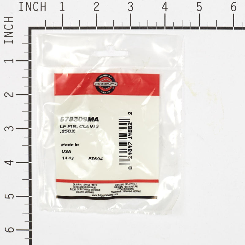 Briggs & Stratton - 578309MA - LF PIN CLEVIS  .25DX