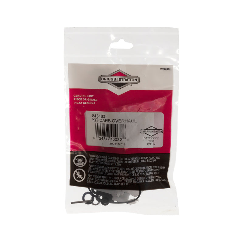 Briggs & Stratton - 843103 - KIT-CARB OVERHAUL