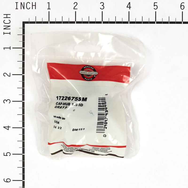 Briggs & Stratton - 1722675SM - CAP-HUB 1.5 ID GRAY P