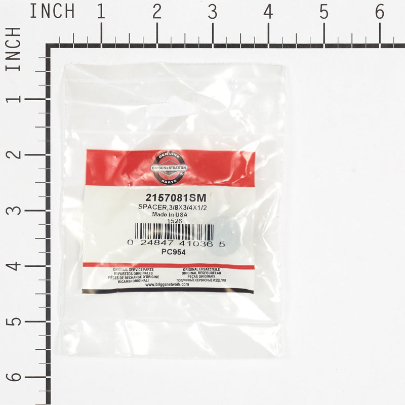Briggs & Stratton - 2157081SM - SPACER3/8X3/4X1/2