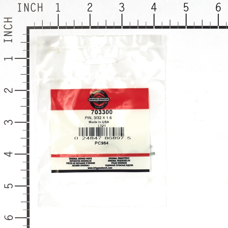 Briggs & Stratton - 703300 - PIN 3/32 X 1.6