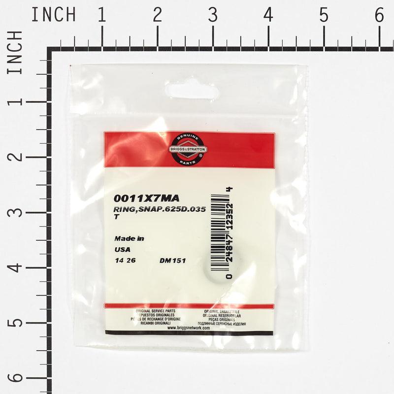 Briggs & Stratton - 11X7MA - RINGSNAP.625D.035T