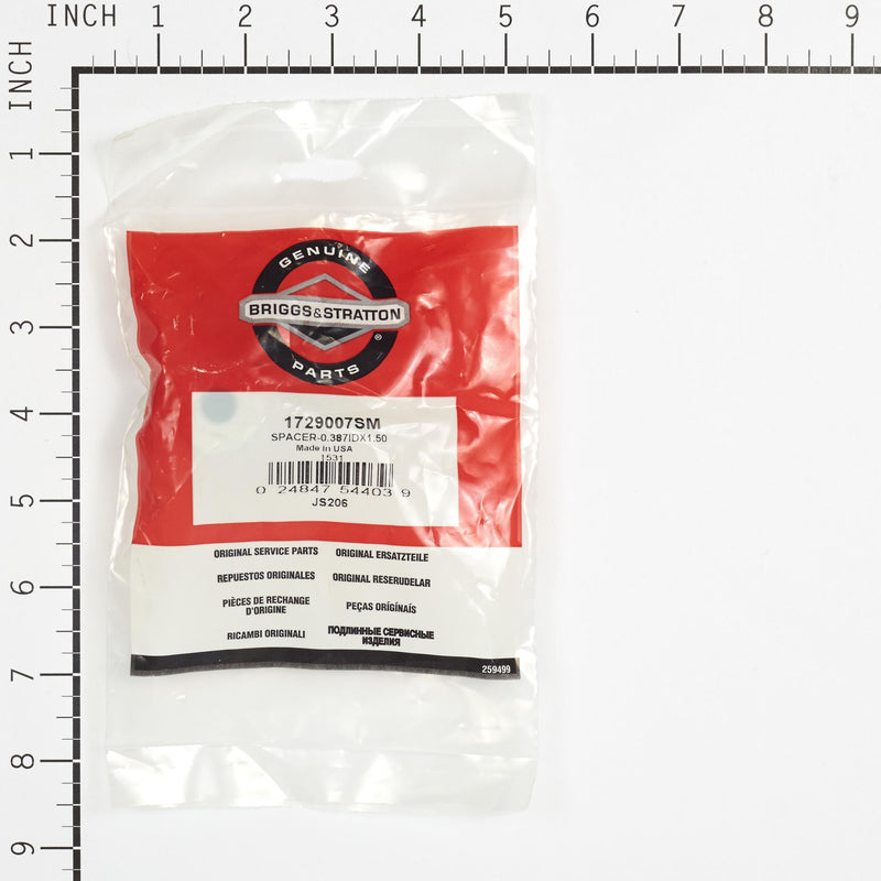 Briggs & Stratton - 1729007SM - SPACER-0.387IDX1.50