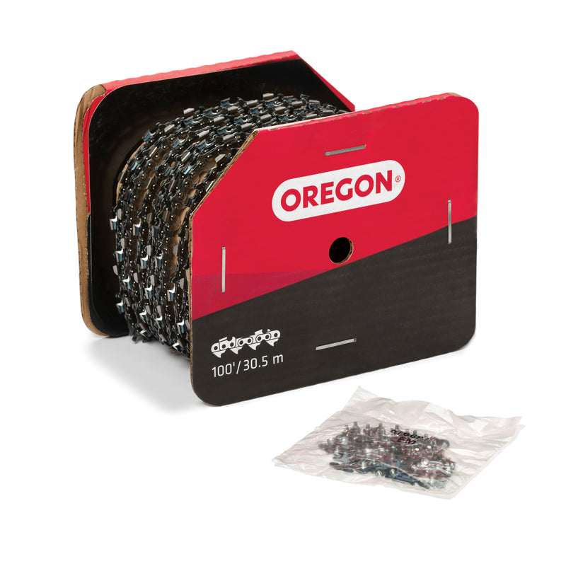 Oregon - 90PX100U - 100' Reel Chainsaw Chain - 3/8" Low Profile, .043" Gauge, Chamfer Chisel for 61PMM3100R