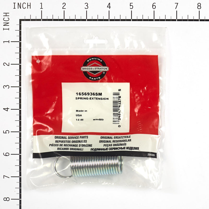 Briggs & Stratton - 1656936SM - 4" Extension Spring, Chrome