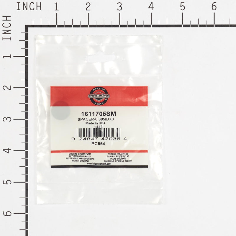 Briggs & Stratton - 1611705SM - SPACER-0.385IDX0