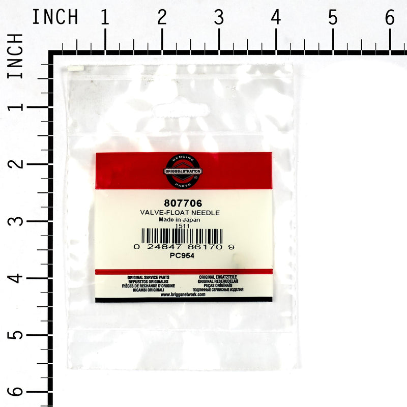 Briggs & Stratton - 807706 - VALVE-FLOAT NEEDLE