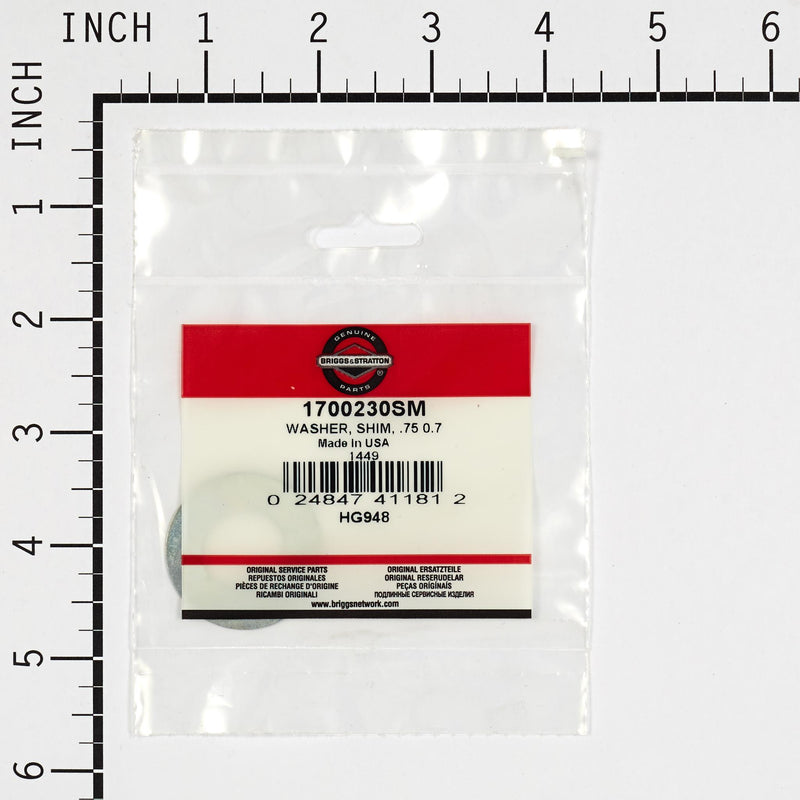 Briggs & Stratton - 1700230SM - WASHER SHIM .75 0.7