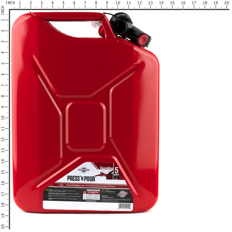 Briggs & Stratton - GB040 - Press N Pour 5 Gallon Metal Jerry Can