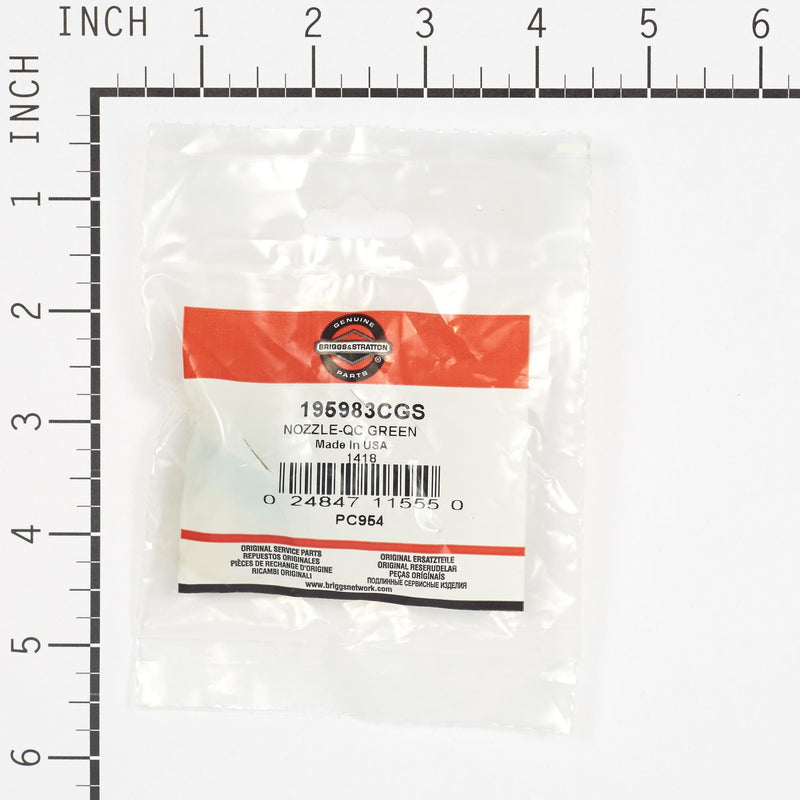 Briggs & Stratton - 195983CGS - NOZZLE-QC GREEN