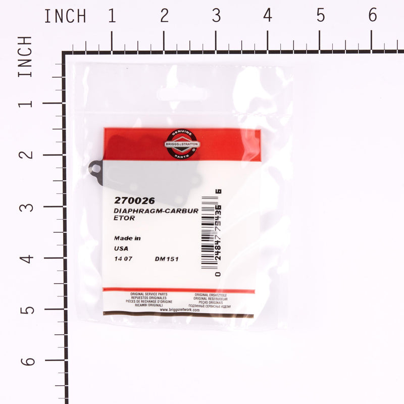 Briggs & Stratton - 270026 - Diaphragm for 3-5 HP Horizontal Engines (PULSA JET - Old Style)