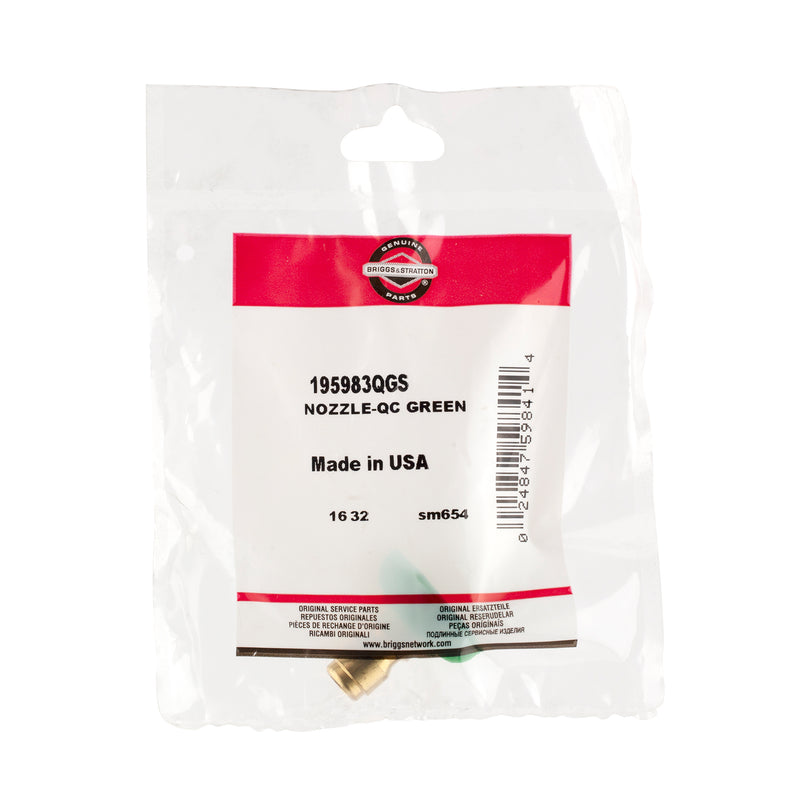 Briggs & Stratton - 195983QGS - NOZZLE-QC GREEN