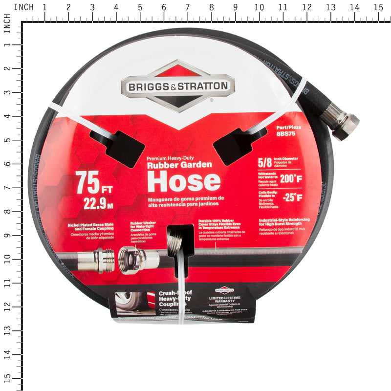 Briggs & Stratton - 8BS75 - Heavy-Duty Rubber Garden Hose (75ft)