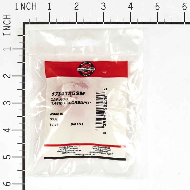 Briggs & Stratton - 1734135SM - CAP-HUB 1.48ID.62LGREDPOLY