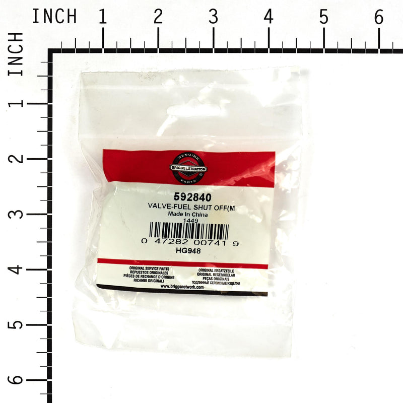 Briggs & Stratton - 592840 - VALVE-FUEL SHUT OFF(M