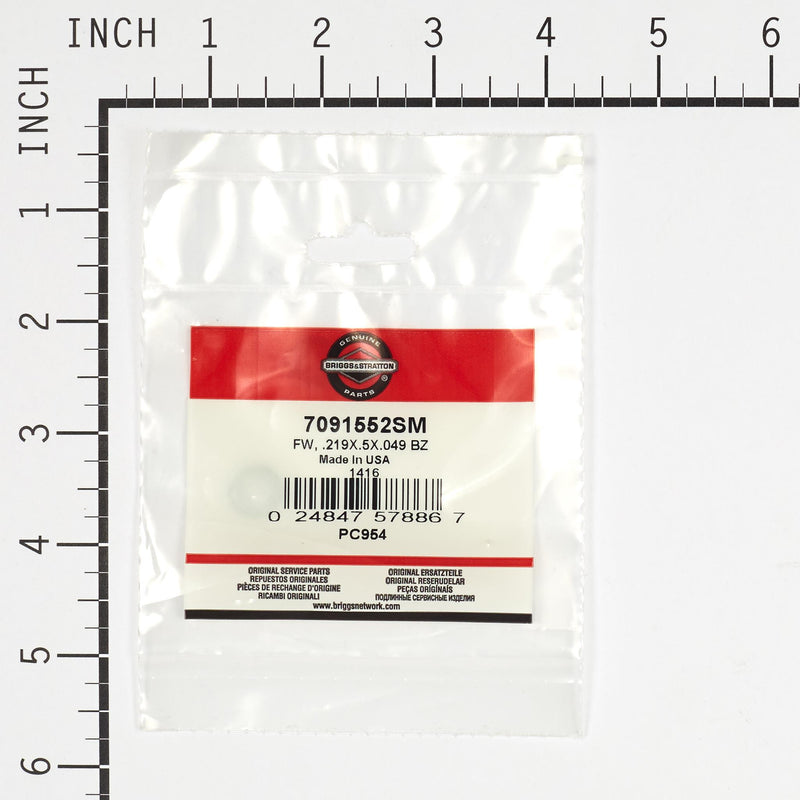 Briggs & Stratton - 7091552SM - FW .219X.5X.049 BZ