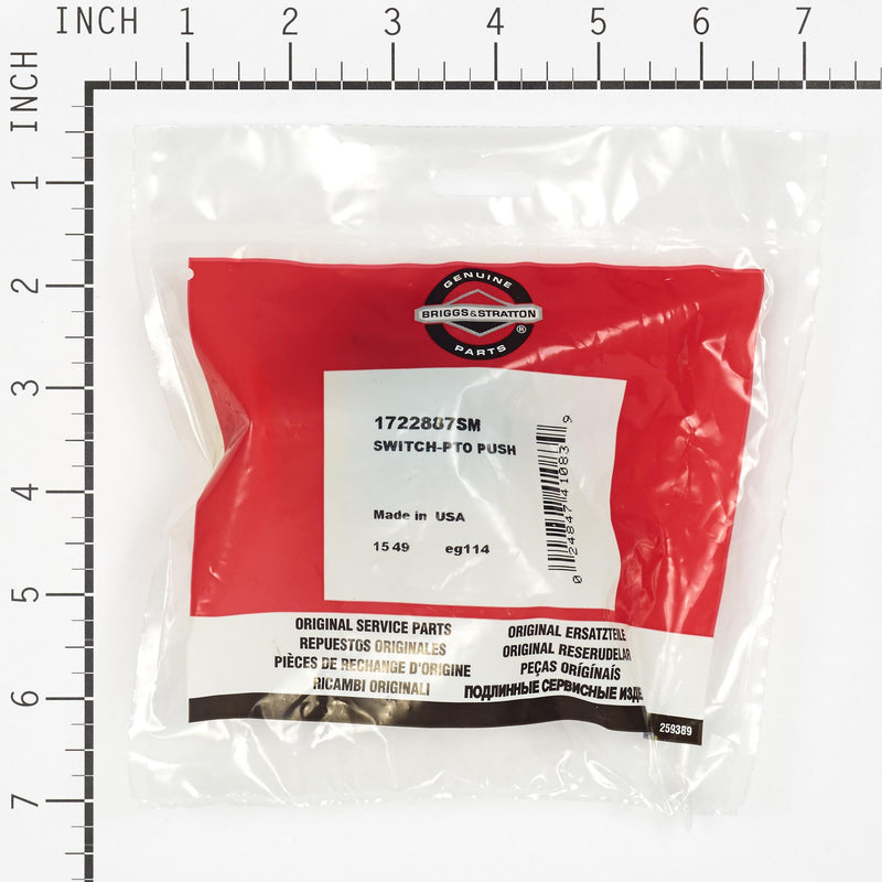 Briggs & Stratton - 1722887SM - Switch, PTO - Push